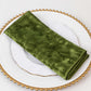 5 Pack Dusty Sage Green Premium Crushed Velvet Linen Napkins, Decorative Soft Cloth Dinner Napkins -