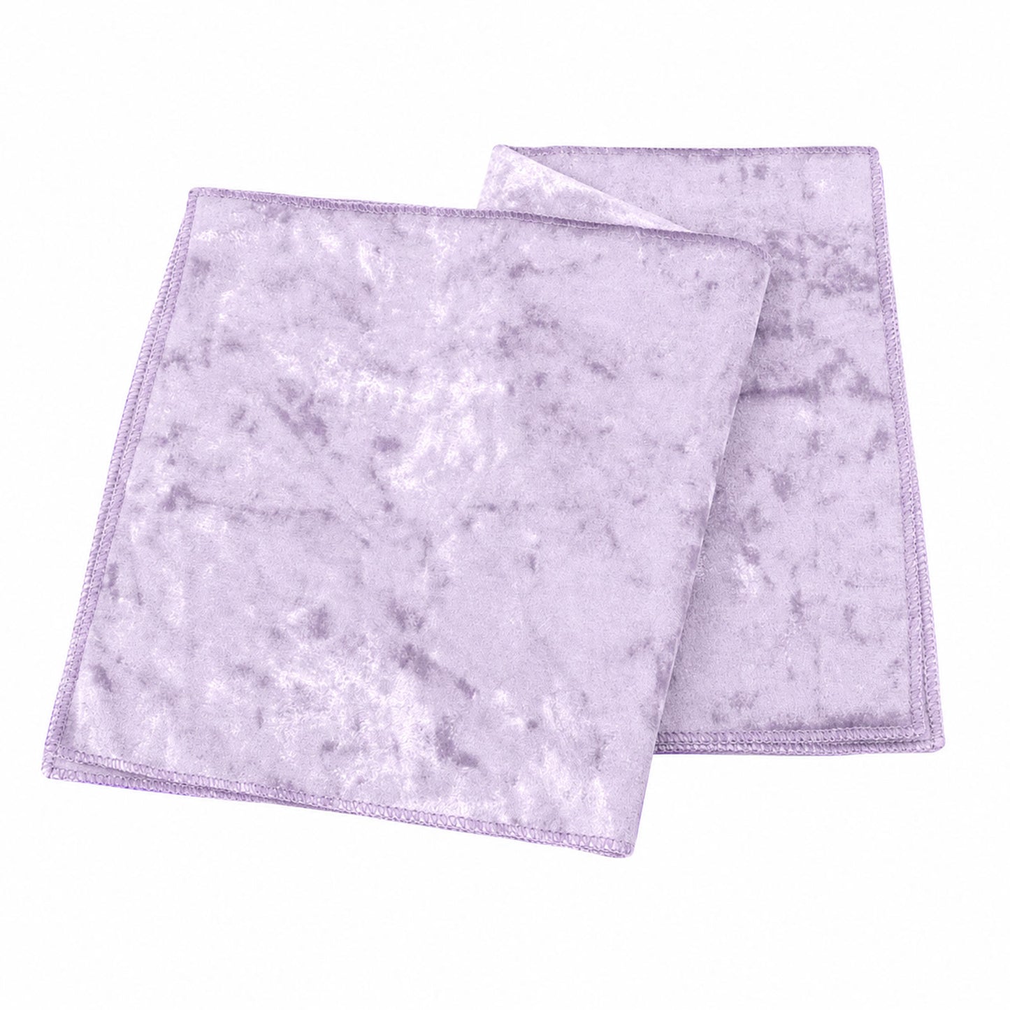 5 Pack Premium Crushed Velvet 20"x20" Napkins Lavender Lilac - Rich & Textured Finish Dinner Napkins