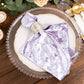 5 Pack Premium Crushed Velvet 20"x20" Napkins Lavender Lilac - Rich & Textured Finish Dinner Napkins