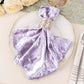 5 Pack Premium Crushed Velvet 20"x20" Napkins Lavender Lilac - Rich & Textured Finish Dinner Napkins