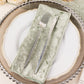 5 Pack Sage Green Premium Crushed Velvet Linen Napkins, Decorative Soft Cloth Dinner Napkins - 20"x20"