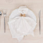 5 Pack White Premium Crushed Velvet Linen Napkins, Decorative Soft Cloth Dinner Napkins - 20"x20"