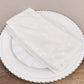 5 Pack White Premium Crushed Velvet Linen Napkins, Decorative Soft Cloth Dinner Napkins - 20"x20"