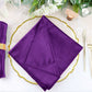 Premium Sheen Finish Purple Velvet Cloth Dinner Napkins 20 Inch x 20 Inch in Pack of 5 