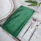 5 Pack | Hunter Emerald Green Premium Sheen Finish Velvet Cloth Dinner Napkins - 20"x20"