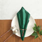 5 Pack | Hunter Emerald Green Premium Sheen Finish Velvet Cloth Dinner Napkins - 20"x20"