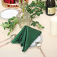 5 Pack | Hunter Emerald Green Premium Sheen Finish Velvet Cloth Dinner Napkins - 20"x20"