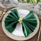 5 Pack | Hunter Emerald Green Premium Sheen Finish Velvet Cloth Dinner Napkins - 20"x20"