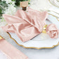 5 Pack Blush Premium Sheen Finish Velvet Cloth Dinner Napkins - 20"x20"