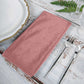Dusty Rose Premium 20 Inch x 20 Inch Sheen Finish Velvet Cloth Dinner Napkins 5 Pack