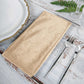 5 Pack | Champagne Premium Sheen Finish Velvet Cloth Dinner Napkins - 20"x20"