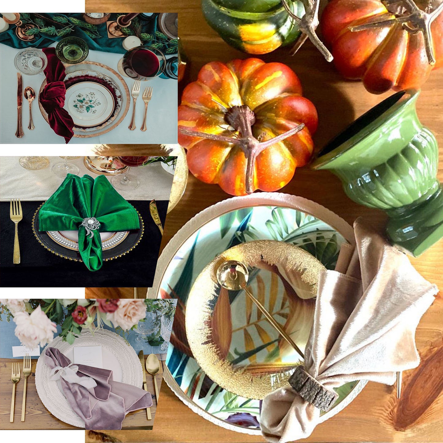 Premium Crushed Velvet Linen Napkins