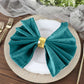 Seamless Peacock Teal Velvet dinner napkin 20 Inch by 20 Inch Sheer Finish