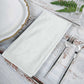 5 Pack | White Premium Sheen Finish Velvet Cloth Dinner Napkins - 20"x20"