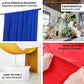 Navy blue 4-way stretch spandex event curtain drape backdrop panel.
