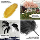 12 Pack | Gold Natural Plume Ostrich Feathers Centerpiece Filler - 24"-26"