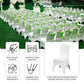 3-Way Open Arch White Premium Stretch Spandex Wedding Chair Cover, Fitted Banquet Chair Cover with Foot Pockets - 160 GSM