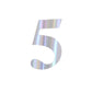 4 Pack - 5" Iridescent Large 0-9 Number Stickers Banner, Custom Milestone Age And Date Stick On Numbers - 5