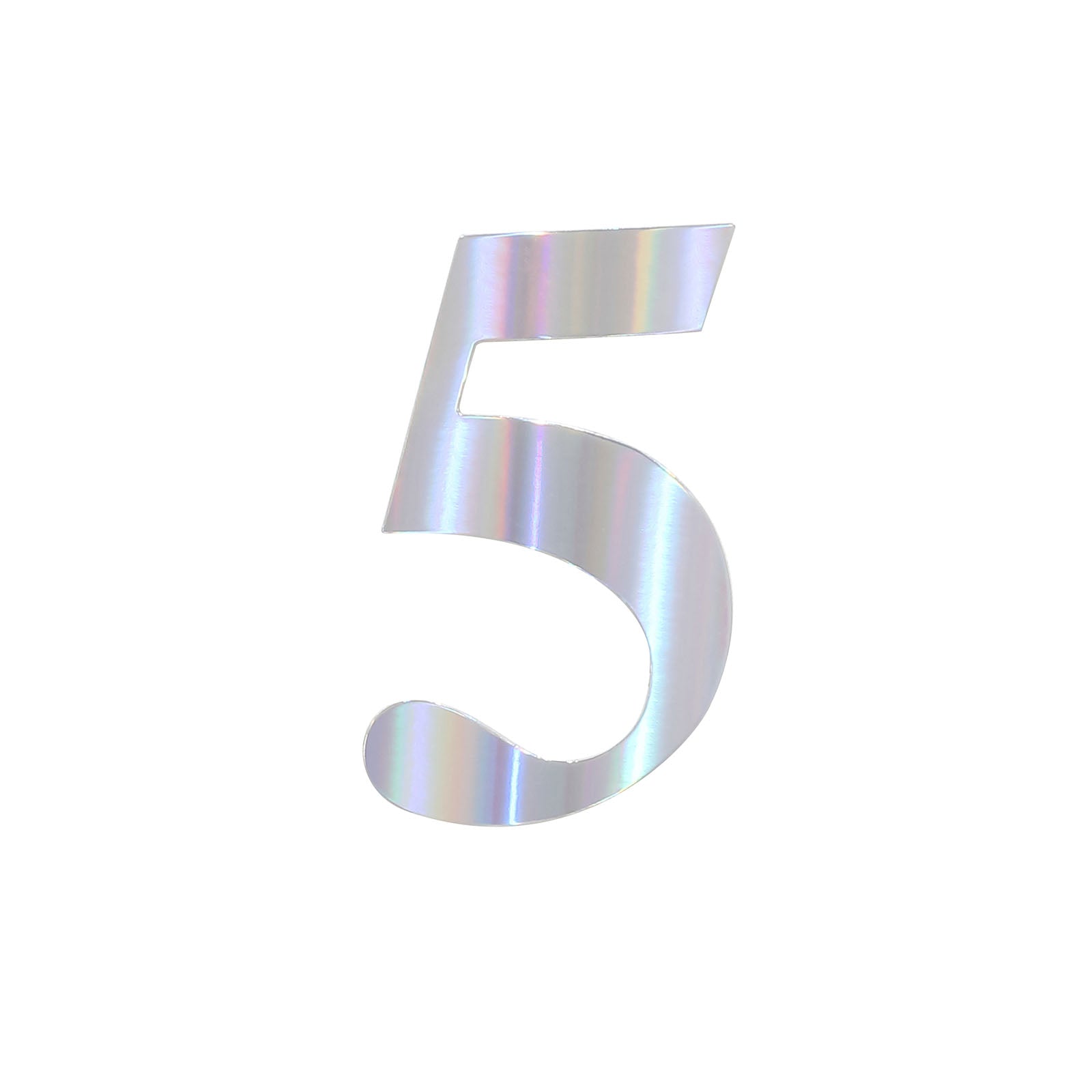 4 Pack - 5" Iridescent Large 0-9 Number Stickers Banner, Custom Milestone Age And Date Stick On Numbers - 5