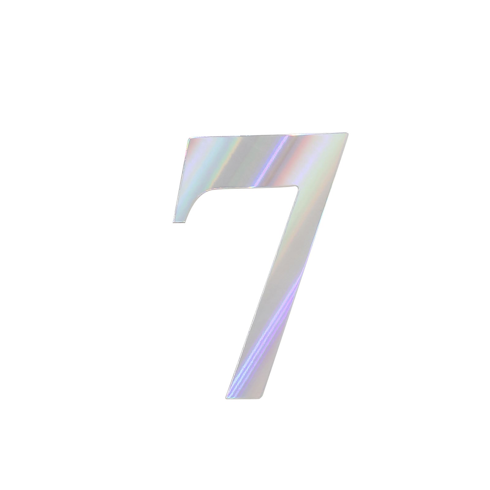 4 Pack - 5" Iridescent Large 0-9 Number Stickers Banner, Custom Milestone Age And Date Stick On Numbers - 7