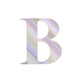 Iridescent letter "B" sticker from a customizable alphabet pack.