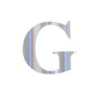 4 Pack - 5" Iridescent Alphabet Stickers Banner, Customizable Stick on Letters - G