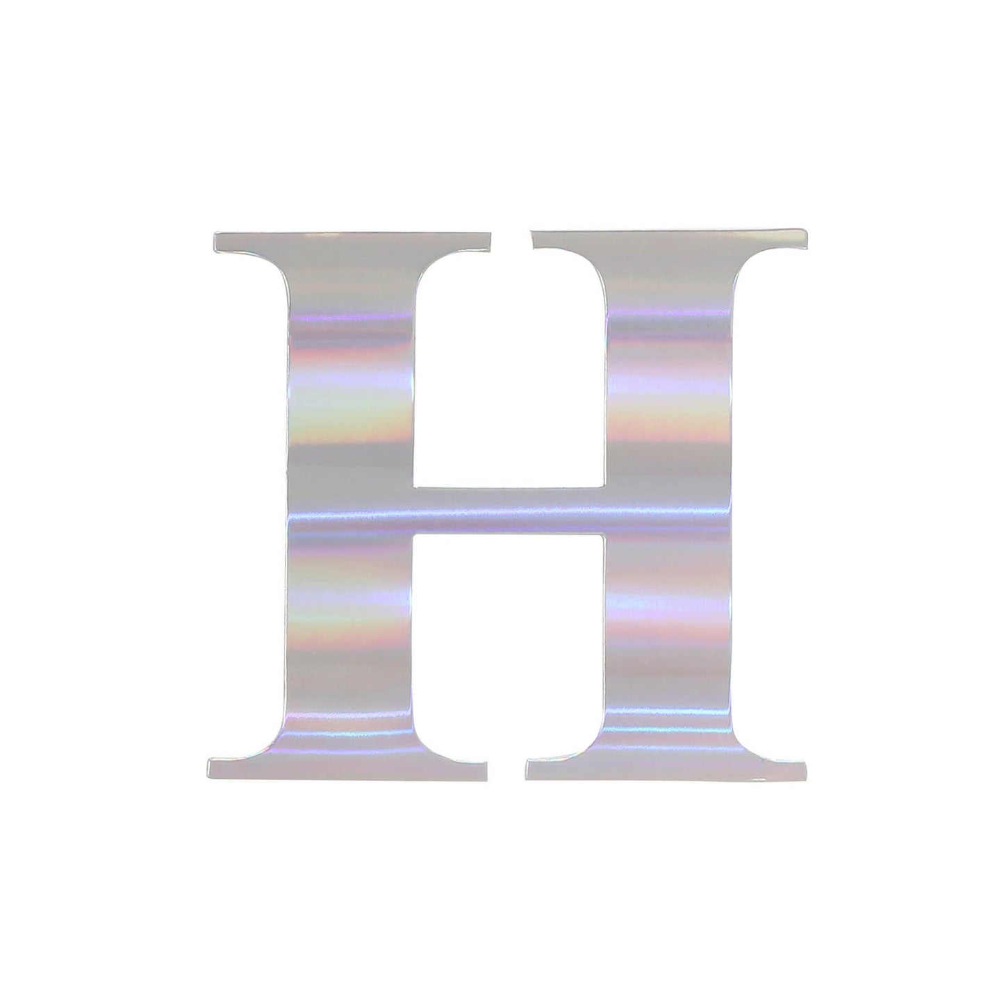 4 Pack - 5" Iridescent Alphabet Stickers Banner, Customizable Stick on Letters - H