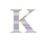 4 Pack - 5" Iridescent Alphabet Stickers Banner, Customizable Stick on Letters - K