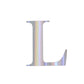 4 Pack - 5" Iridescent Alphabet Stickers Banner, Customizable Stick on Letters - L