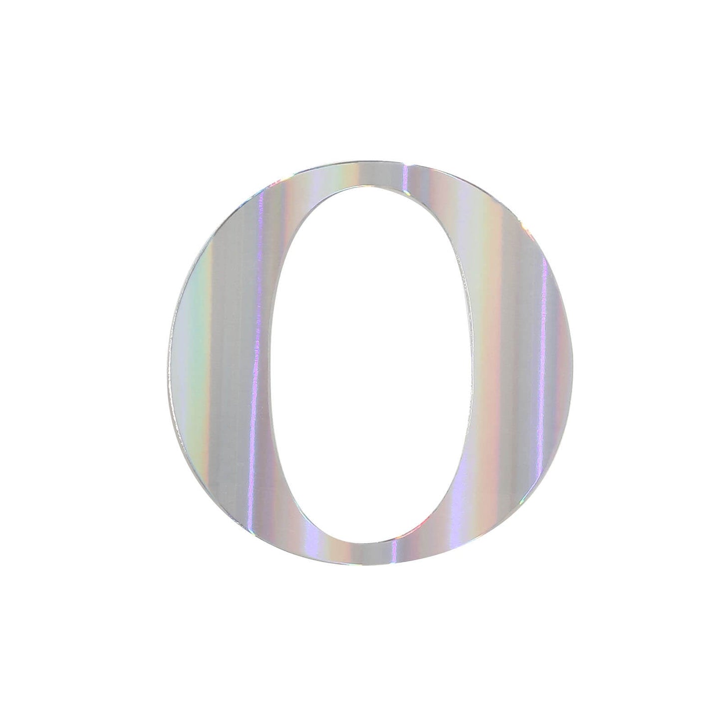 4 Pack - 5" Iridescent Alphabet Stickers Banner, Customizable Stick on Letters - O