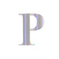 4 Pack - 5" Iridescent Alphabet Stickers Banner, Customizable Stick on Letters - P
