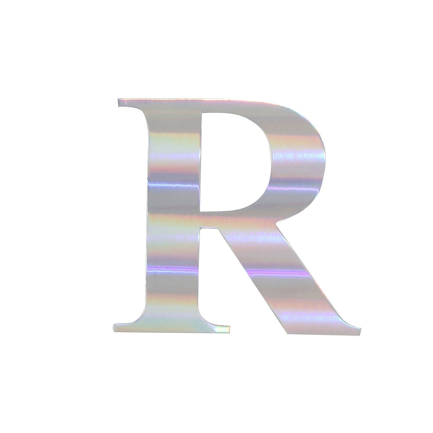 4 Pack Letter Stickers Banner 5 Inch Iridescent Customizable Alphabet R