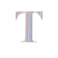 4 Pack - 5" Iridescent Alphabet Stickers Banner, Customizable Stick on Letters - T