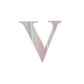 4 Pack - 5" Iridescent Alphabet Stickers Banner, Customizable Stick on Letters - V