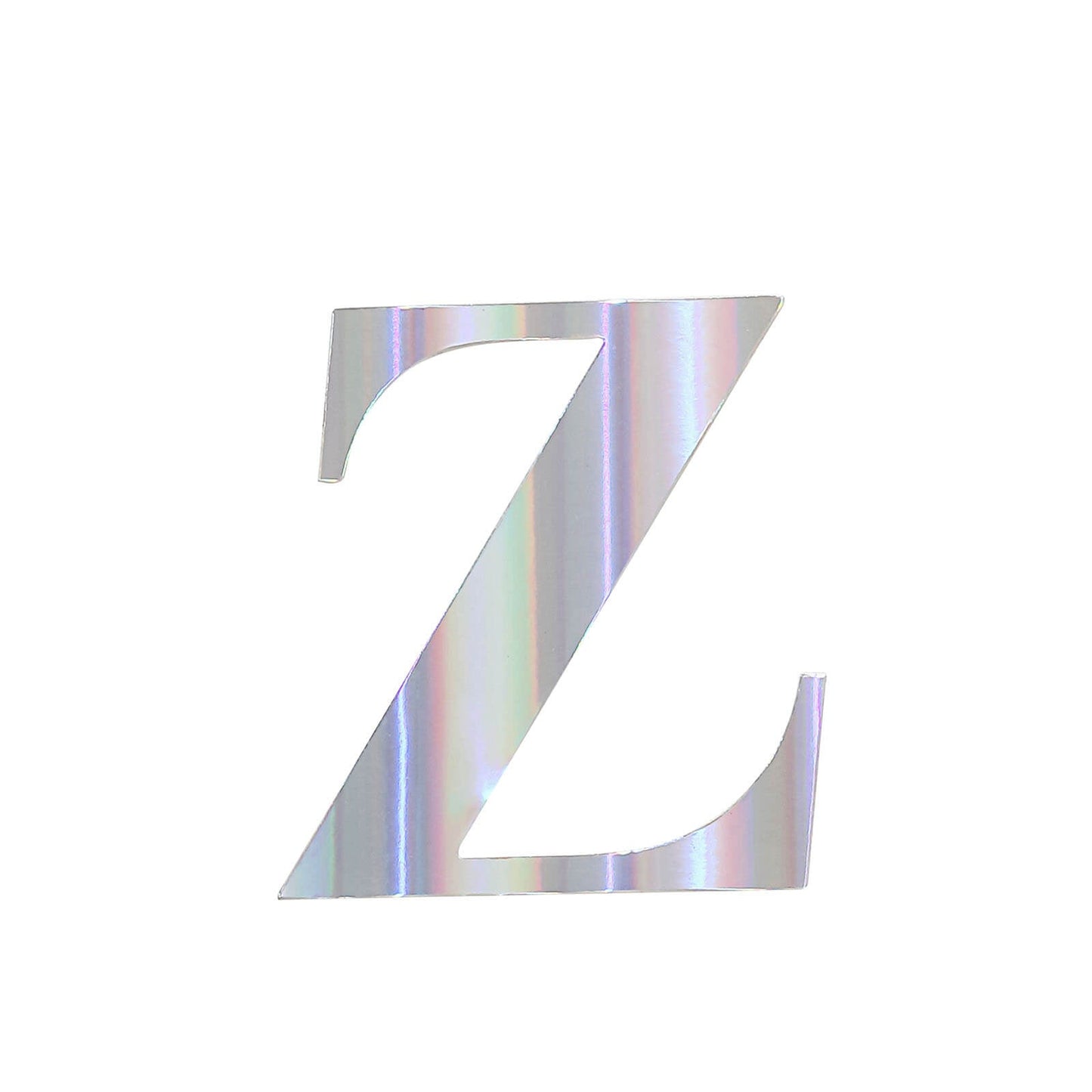 4 Pack - 5" Iridescent Alphabet Stickers Banner, Customizable Stick on Letters - Z