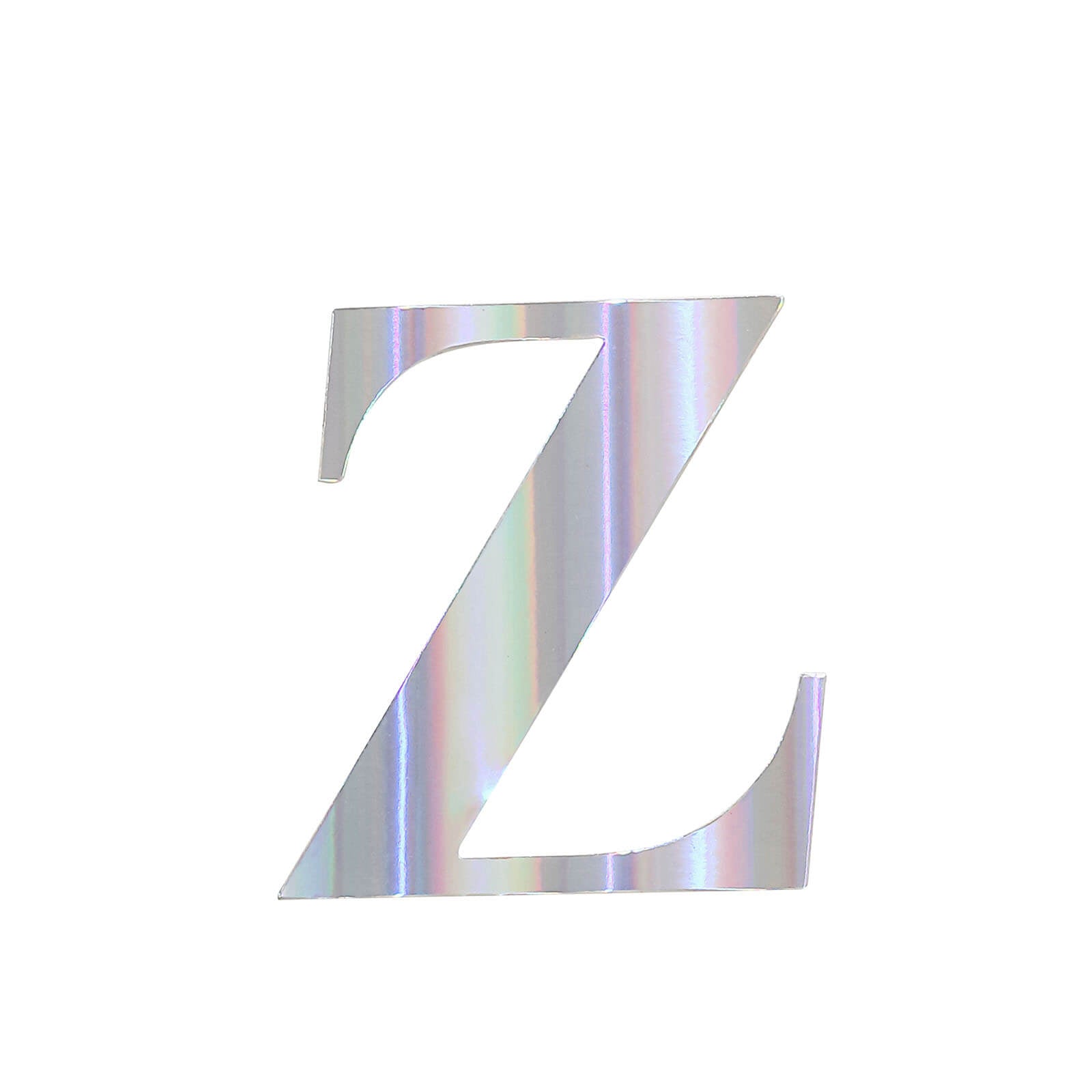 4 Pack - 5" Iridescent Alphabet Stickers Banner, Customizable Stick on Letters - Z