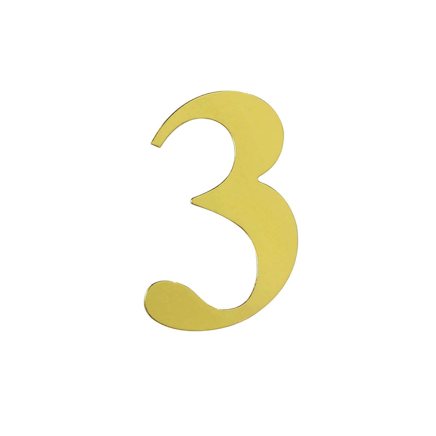 4 Pack - 5" Gold Large 0-9 Number Stickers Banner, Custom Milestone Age And Date Stick On Numbers - 3