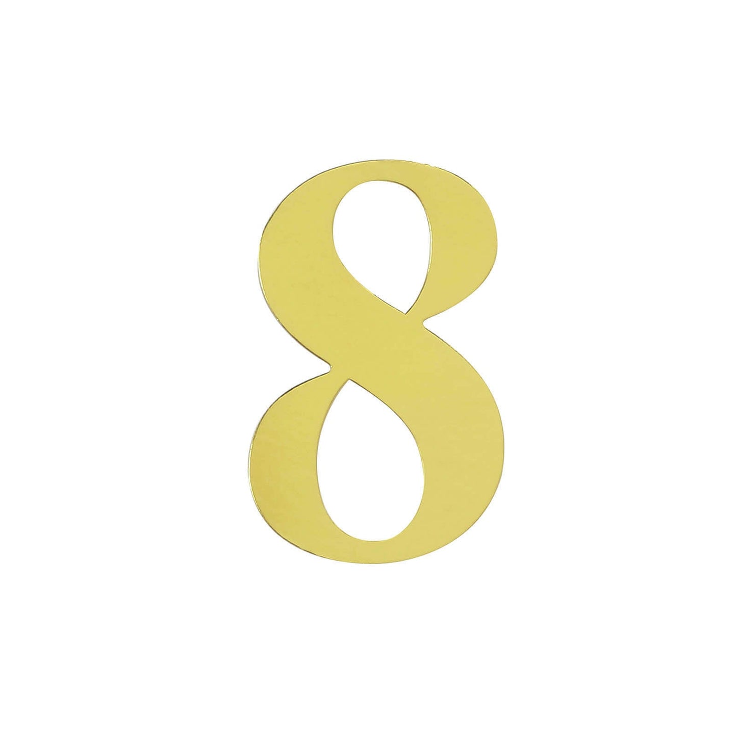 4 Pack - 5" Gold Large 0-9 Number Stickers Banner, Custom Milestone Age And Date Stick On Numbers - 8
