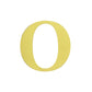 4 Pack - 5" Metallic Gold Alphabet Stickers Banner, Customizable Stick on Gold Letters - O