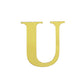 4 Pack - 5" Metallic Gold Alphabet Stickers Banner, Customizable Stick on Gold Letters - U