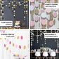Gold circle dot party paper garland banner for festive decorations.