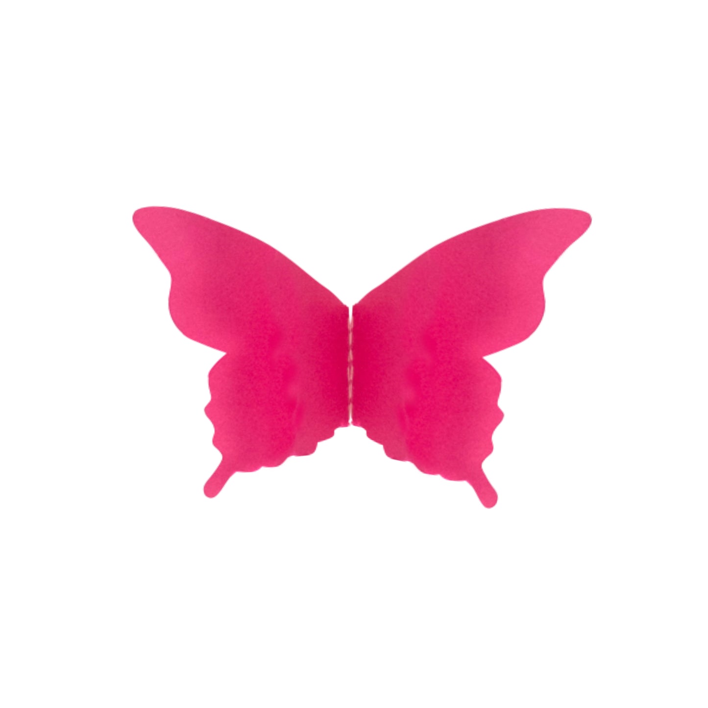 Pink 3D paper butterfly garland for party decorations.