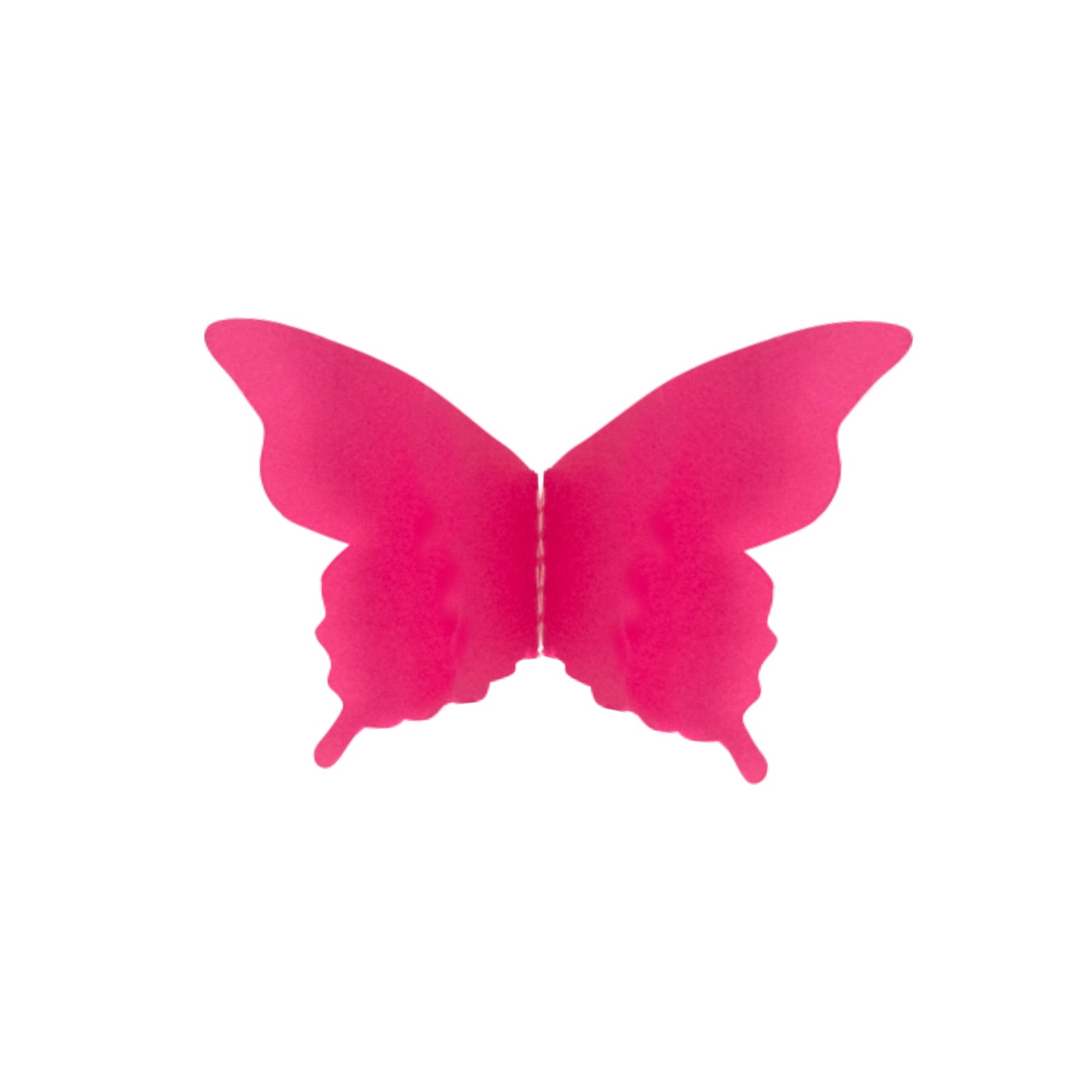 Pink 3D paper butterfly garland for party decorations.