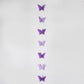 9ft purple 3D paper butterfly hanging garland streamers for parties.