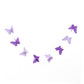 Purple 3D paper butterfly hanging garland streamers for parties.