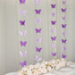 9ft purple 3D paper butterfly hanging garland streamers for party decor.