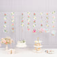 8 Pack Double Sided Floral Tea Party Paper Garland, 40" Pre-Assembled Mixed Teapot Banner Hanging Decorations