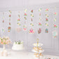 8 Pack Double Sided Floral Tea Party Paper Garland, 40" Pre-Assembled Mixed Teapot Banner Hanging Decorations