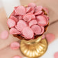 400 Pack | Matte Dusty Rose Silk Rose Petals, Artificial Flower Petal Round Table Confetti