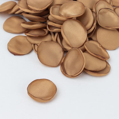 400 Pack | Matte Gold Silk Rose Petals, Artificial Flower Petal Round Table Confetti